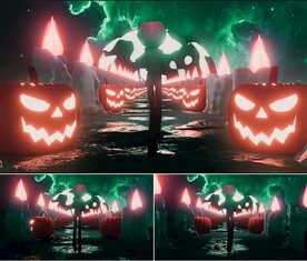 南瓜万圣节晚会背景视频素材