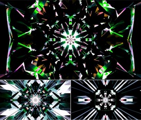 4K动感光线变幻万花筒视频素材