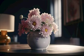 插满小花的花瓶