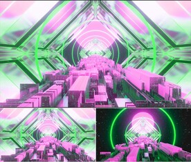 4K画质3D穿梭节奏舞台视频