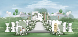 白色户外仪式区