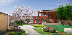 别墅庭院院子景观设计案例效果图