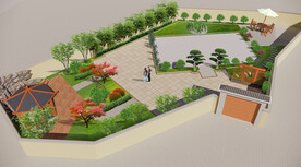 别墅庭院院子景观设计案例效果图