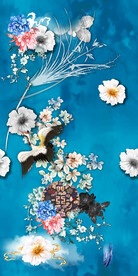 中老年花型 旗袍