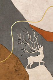 现代麋鹿装饰画