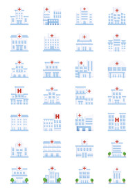 24款矢量医院建筑素材