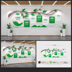 绿色企业文化墙