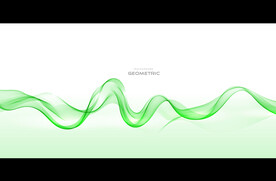 绿色曲线线条背景