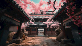 古典小院的小花