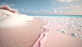 粉色梦幻海滩