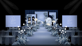 蓝色婚礼仪式区