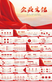 红色大气企业文化介绍动态PPT