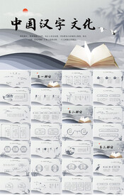 中国风中国汉字文化介绍PPT