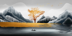 新中式现代山水装饰画