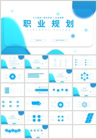 蓝色简约职业生涯规划PPT