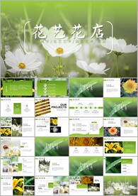 唯美花卉花艺花店创意ppt