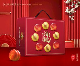 桃子礼盒 油桃包装