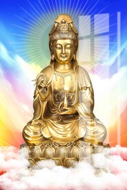 铜镀金观音坐像