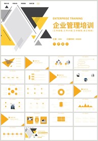 橙色三角形企业管理培训PPT