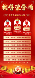 销售荣誉榜展架