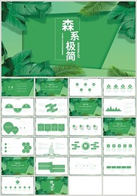 绿色清新森系工作汇报PPT