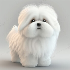 可爱的马尔济斯犬