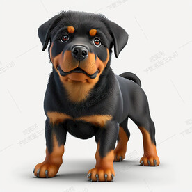 可爱的罗威纳犬