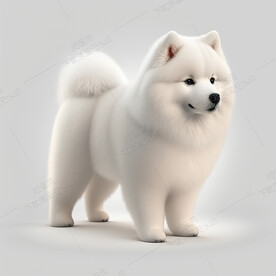 可爱的萨摩耶犬