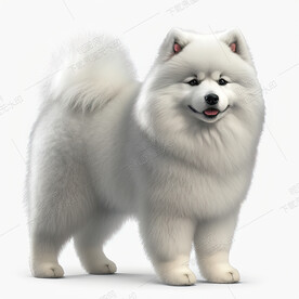 可爱的萨摩耶犬