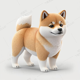 可爱的日本柴犬