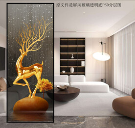 高清分层屏风玻璃打印图