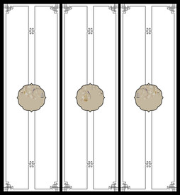 高清分层透明底推拉门打印图一套