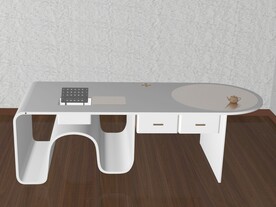 维尔历3D模型老板桌