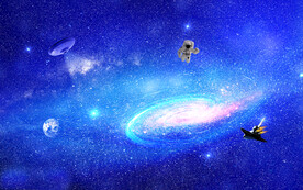 银河系行星太空宇宙星球主题背景