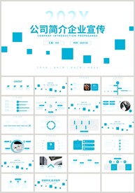 蓝色公司简介企业宣传PPT
