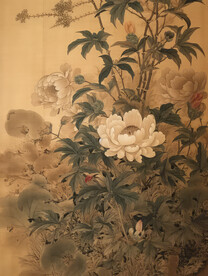 复古工笔画牡丹