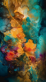 水墨彩色炫酷手机壁纸