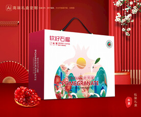 石榴礼盒 水果包装