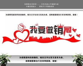 我要做销冠公司企业文化墙