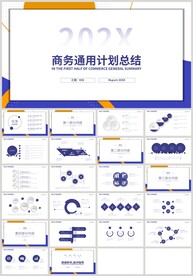 蓝色商务通用计划总结PPT