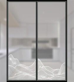 高清分层透明底推拉门打印图