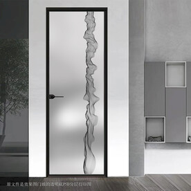 高清分层透明底平开门打印图