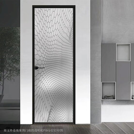 高清分层透明底平开门打印图