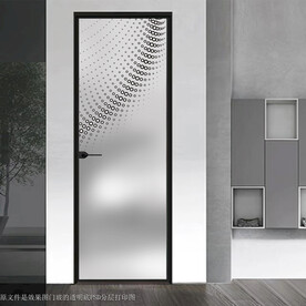 高清分层透明底平开门打印图