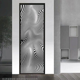 高清分层透明底平开门打印图