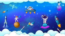 卡通星空宇航员