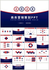 红蓝商务营销策划产品发布PPT