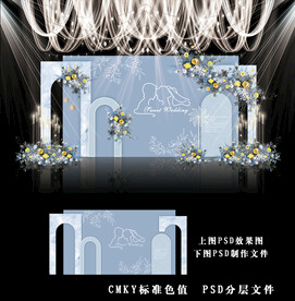 蓝色婚礼效果图