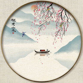 圆形禅意画