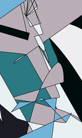 欧式抽象色块装饰画 